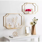 Lot de 2 étagères murales en métal Ciel Modern Glam – Kate & Laurel All Things Decor