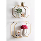 Lot de 2 étagères murales en métal Ciel Modern Glam – Kate & Laurel All Things Decor