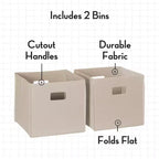 Étagère à livres et meuble de rangement pour jouets RiverRidge Kids avec 4 casiers à livres et 2 compartiments, blanc avec 2 bacs en tissu