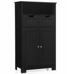 Costway Bathroom Floor Cabinet Wooden Storage Organizer w/Drawer Doors