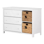 Commode 3 tiroirs avec paniers Cotton Candy - South Shore