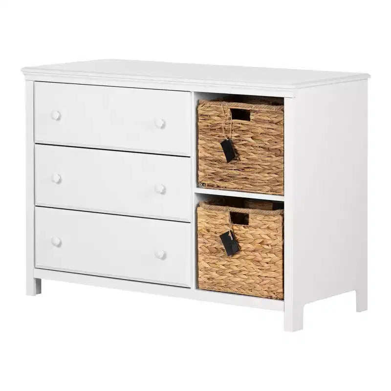 Commode 3 tiroirs avec paniers Cotton Candy - South Shore