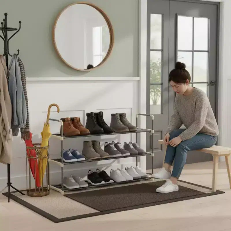 Étagère à chaussures à 3 niveaux Hastings Home, 18 paires