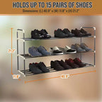 Étagère à chaussures à 3 niveaux Hastings Home, 18 paires