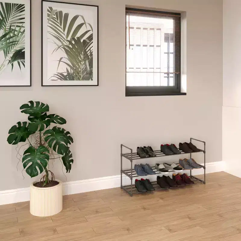 Étagère à chaussures à 3 niveaux Hastings Home, 18 paires