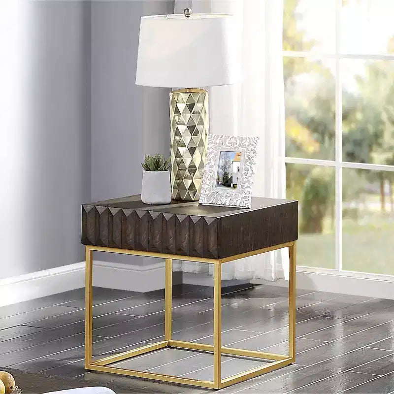 Cilker 1 Drawer End Table - miBasics