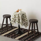 Vintiquewise Tabourets ronds en bois style cabane, lot de 2
