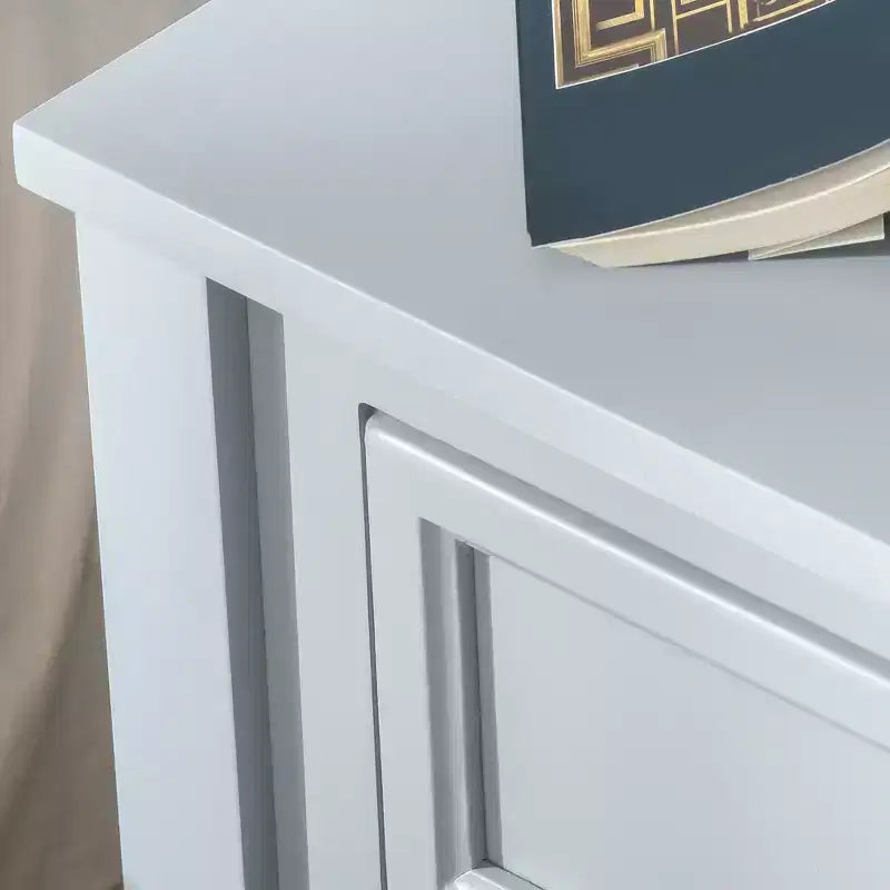Table d'appoint HOMCOM, table de canapé avec tiroir de rangement et étagère inférieure pour salon, gris