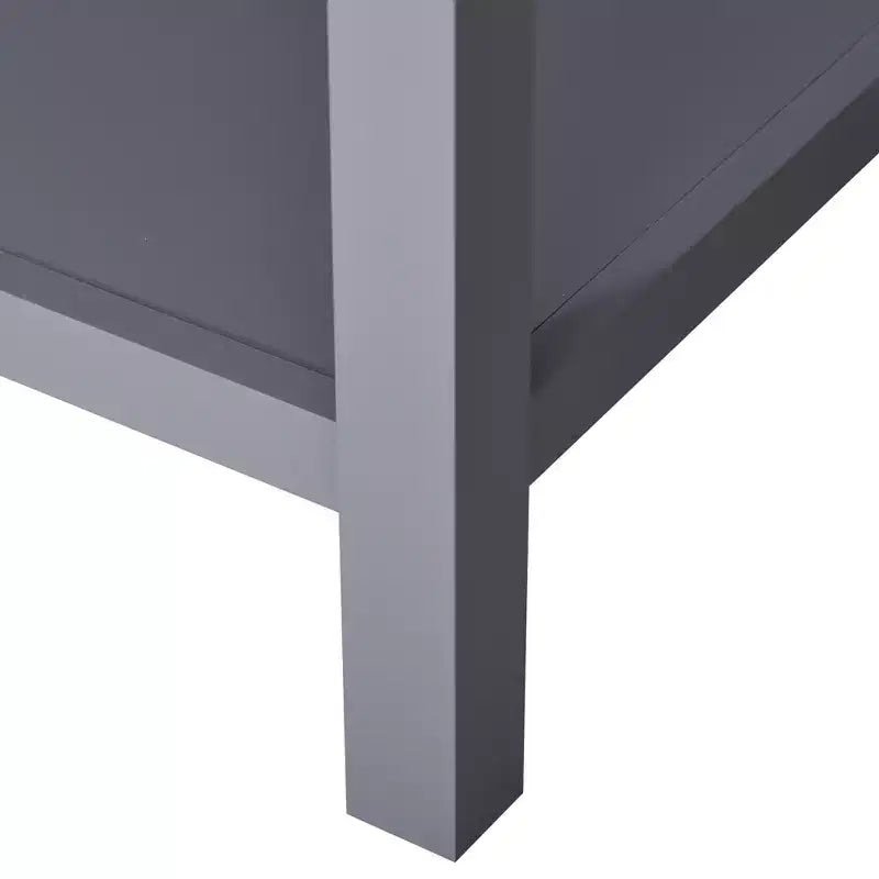 Table d'appoint HOMCOM, table de canapé avec tiroir de rangement et étagère inférieure pour salon, gris