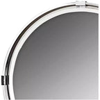 Uttermost Round Vanity Accent Wall Mirror Modern Beveled Brushed Nickel Metal Frame 29 1/2 Wide for Bathroom Bedroom Living Room