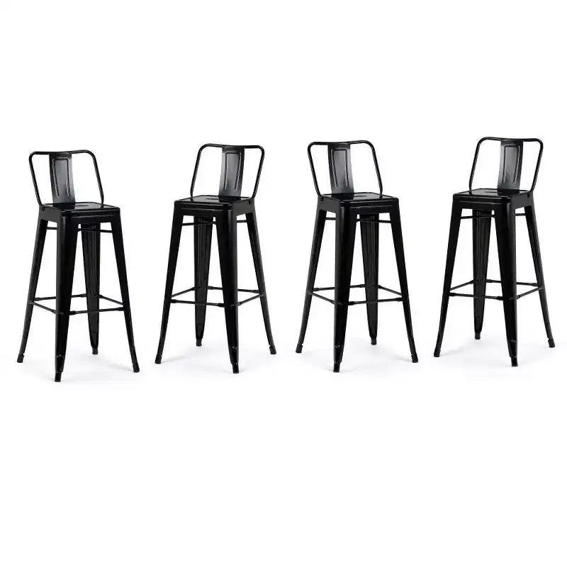 Set of 4 Josephine Metal Counter Height Barstools - WyndenHall
