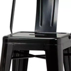 Lot de 4 tabourets de bar Josephine en métal hauteur comptoir - WyndenHall