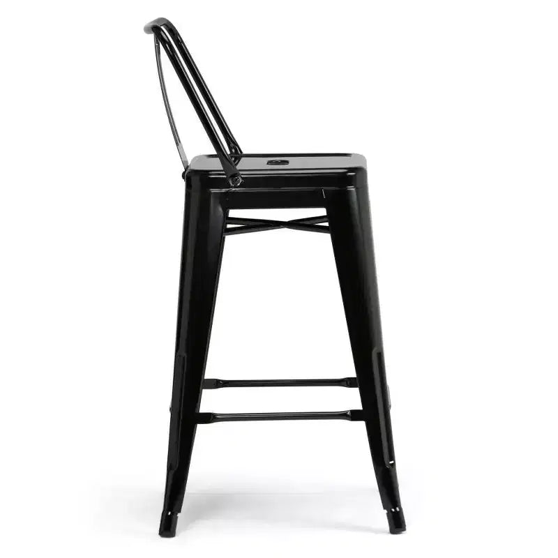 Lot de 4 tabourets de bar Josephine en métal hauteur comptoir - WyndenHall