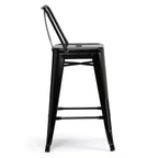 Lot de 4 tabourets de bar Josephine en métal hauteur comptoir - WyndenHall