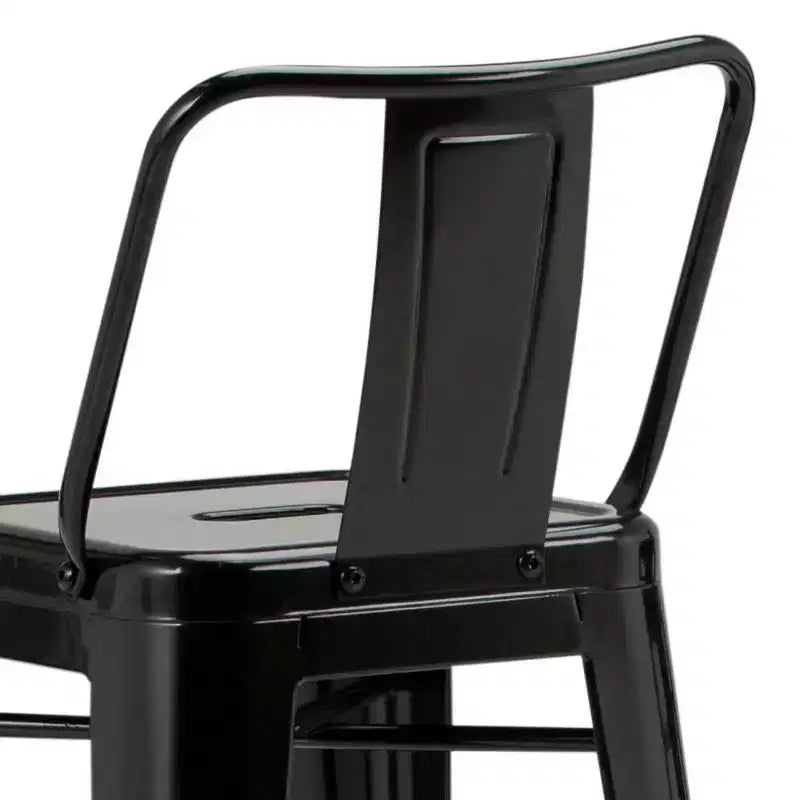 Lot de 4 tabourets de bar Josephine en métal hauteur comptoir - WyndenHall