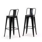 Lot de 4 tabourets de bar Josephine en métal hauteur comptoir - WyndenHall