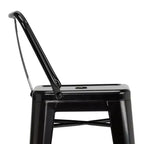 Lot de 4 tabourets de bar Josephine en métal hauteur comptoir - WyndenHall
