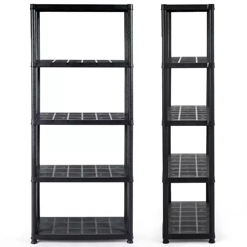 Costway Lot de 2 étagères ventilées à 5 niveaux, 7,5 kg, autoportantes, multifonctionnelles
