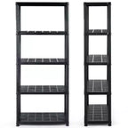 Costway Lot de 2 étagères ventilées à 5 niveaux, 7,5 kg, autoportantes, multifonctionnelles