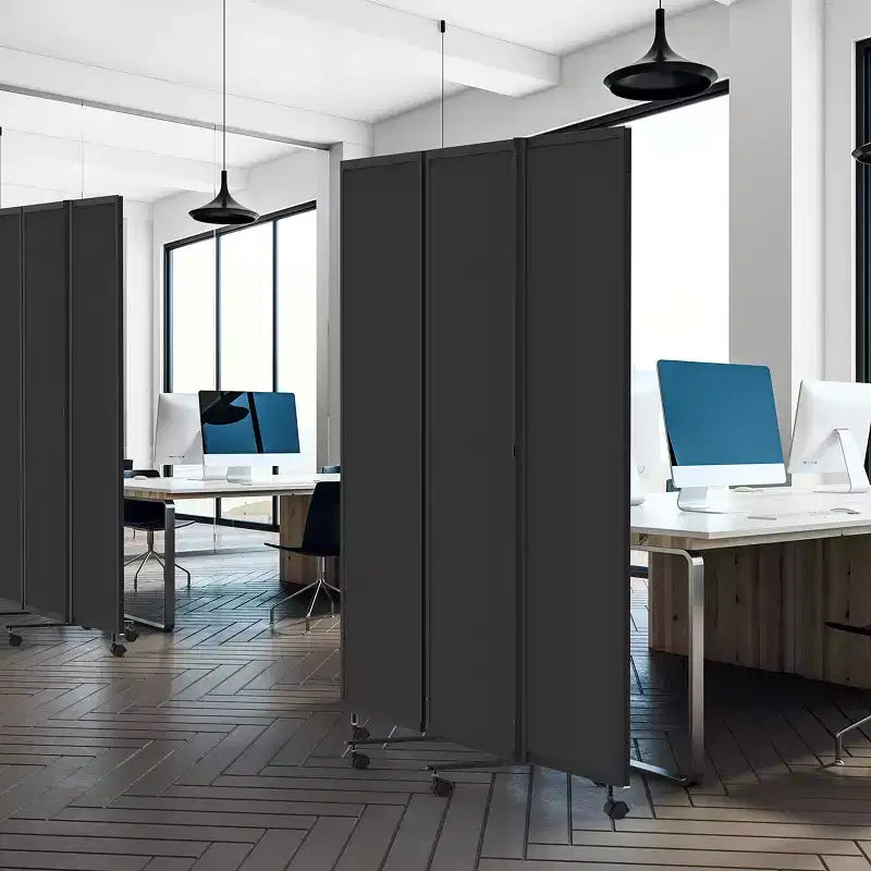 Écran de séparation de pièce pliable à trois panneaux Stand Up Desk Store ReFocus (71 x 65)