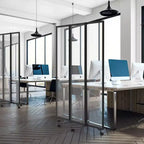 Écran de séparation de pièce pliable à trois panneaux Stand Up Desk Store ReFocus (71 x 65)