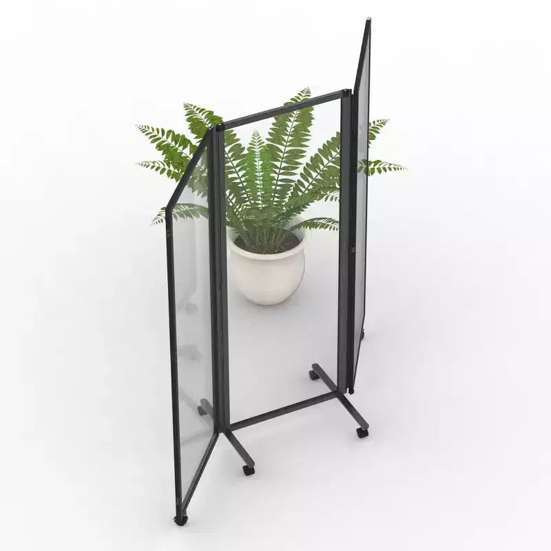 Écran de séparation de pièce pliable à trois panneaux Stand Up Desk Store ReFocus (71 x 65)