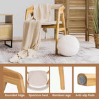 Lot de 2 chaises d'appoint en bambou Costway avec coussin d'assise