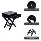Costway Lot de 2 tables de chevet X Table d'appoint avec tiroir