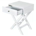 Costway Lot de 2 tables de chevet X Table d'appoint avec tiroir