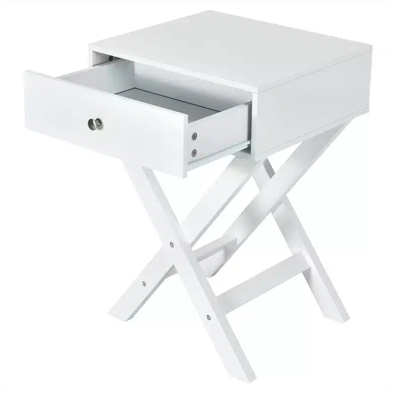 Costway Lot de 2 tables de chevet X Table d'appoint avec tiroir