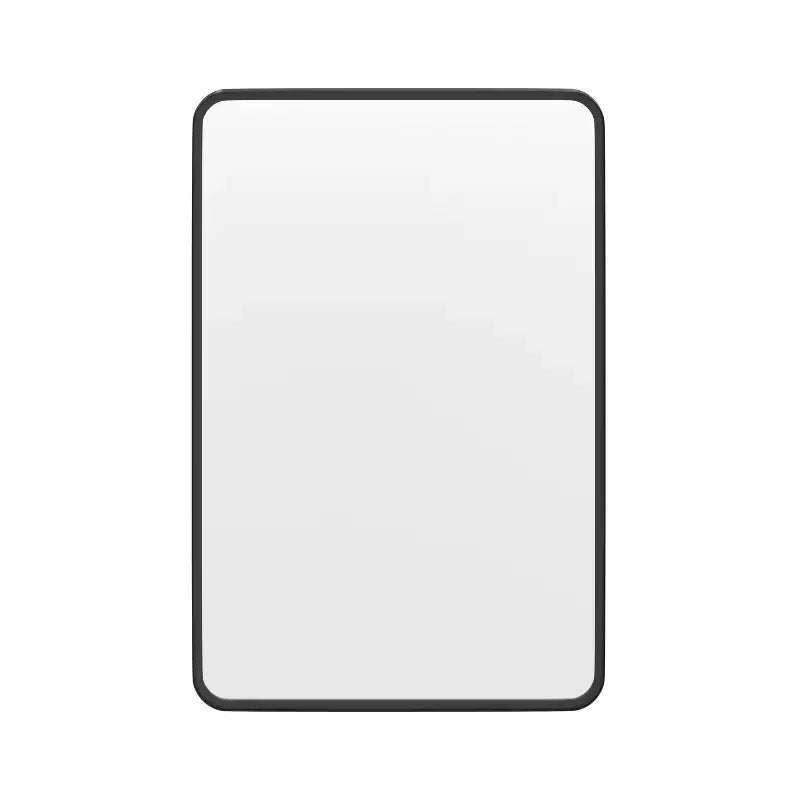 Miroir mural rectangulaire Emma and Oliver 20 x 30 avec cadre noir, dos argenté pour la clarté et verre incassable pour les entrées, les salles de bain et plus encore