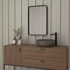 Miroir mural rectangulaire Emma and Oliver 20 x 30 avec cadre noir, dos argenté pour la clarté et verre incassable pour les entrées, les salles de bain et plus encore