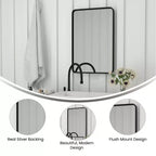 Miroir mural rectangulaire Emma and Oliver 20 x 30 avec cadre noir, dos argenté pour la clarté et verre incassable pour les entrées, les salles de bain et plus encore