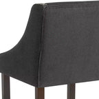 Emma et Oliver – Lot de 2 tabourets de comptoir de 61 cm, style transitionnel, noyer, avec garniture cloutée décorative.
