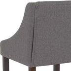 Emma et Oliver – Lot de 2 tabourets de comptoir de 61 cm, style transitionnel, noyer, avec garniture cloutée décorative.