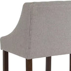 Emma et Oliver – Lot de 2 tabourets de comptoir de 61 cm, style transitionnel, noyer, avec garniture cloutée décorative.
