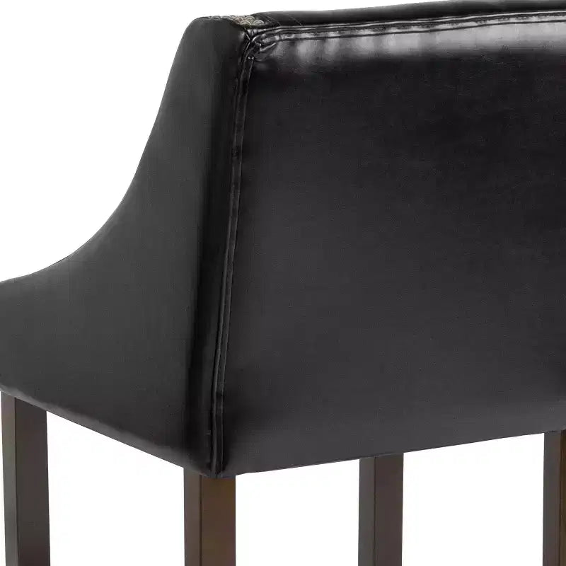 Emma et Oliver – Lot de 2 tabourets de comptoir de 61 cm, style transitionnel, noyer, avec garniture cloutée décorative.