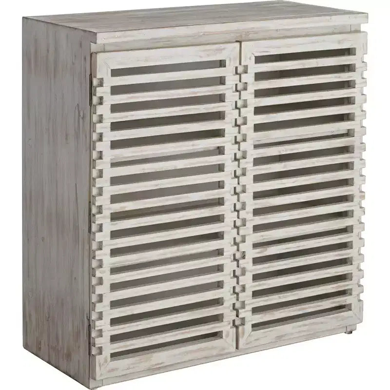 Crestview Collection Hudson 32 Wide Slat Door Accent Cabinet