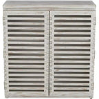Meuble d'appoint à portes à lattes larges Crestview Collection Hudson 32