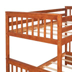 Lit superposé simple sur double avec échelle intégrée et tiroirs, cadre en bois de pin et MDF, convertible en deux lits - ModernLuxe