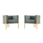 Lot de 2 fauteuils d'appoint en velours Paramount - Manhattan Comfort
