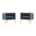 Lot de 2 fauteuils d'appoint en velours Paramount - Manhattan Comfort
