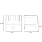 Lot de 2 fauteuils d'appoint en velours Paramount - Manhattan Comfort