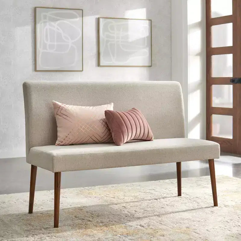 Buylateral Ripton Mid Century Modern Upholstered Dining Bench