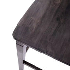 Merrick Lane, ensemble de deux tabourets de bar à hauteur de comptoir classiques en bois à dossier échelle avec sièges en bois massif