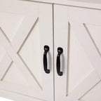 Console multimédia Merrick Lane avec rangements ouverts et fermés