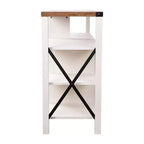 Console multimédia Merrick Lane avec rangements ouverts et fermés