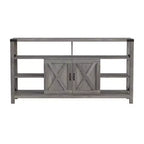 Console multimédia Merrick Lane avec rangements ouverts et fermés