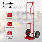 Chariot de manutention robuste Costway capacité 300 kg avec plaque nasale pliable Noir/Rouge