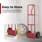 Chariot de manutention robuste Costway capacité 300 kg avec plaque nasale pliable Noir/Rouge